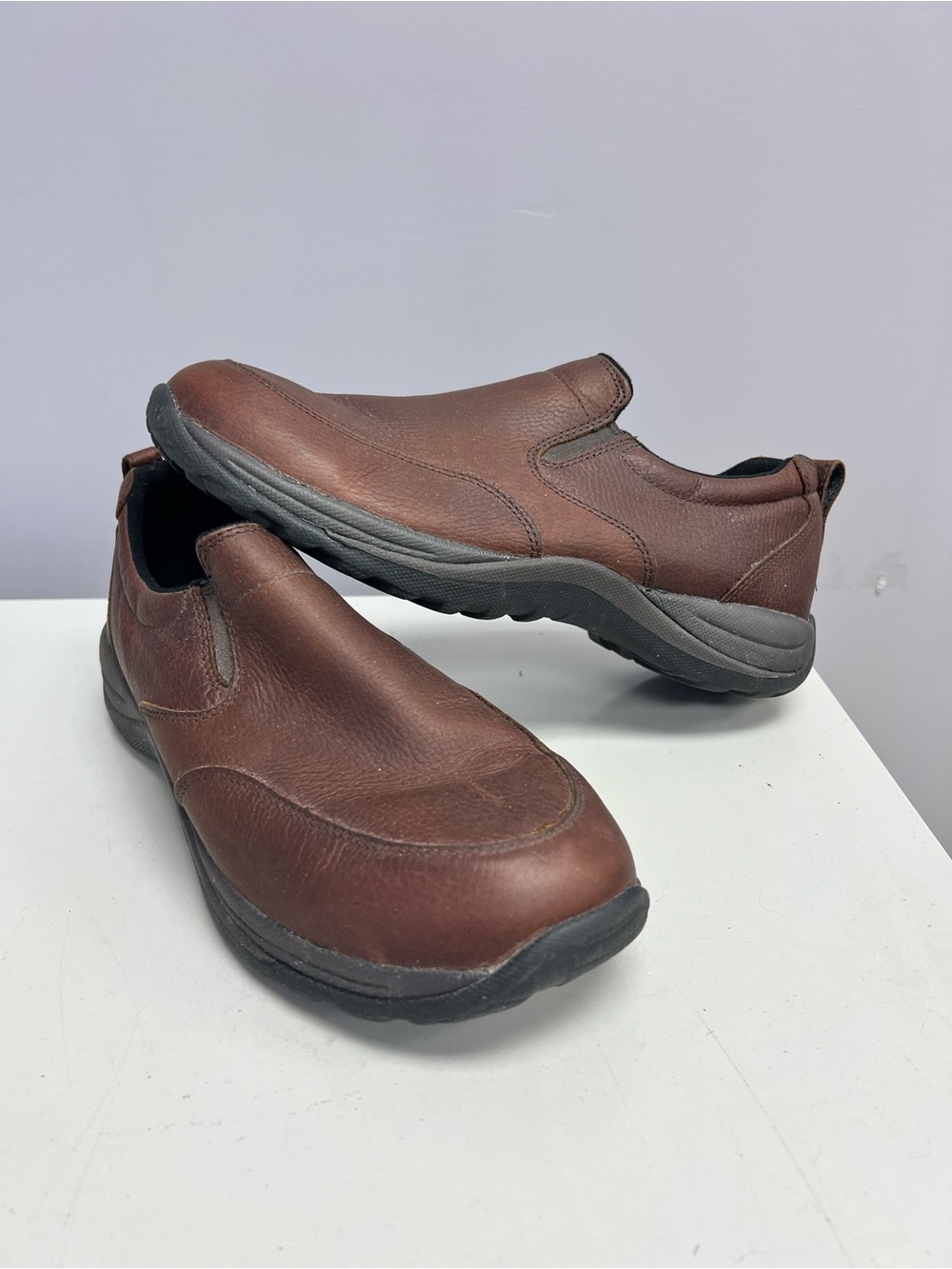 L.L. Bean Men's Slip-On Casual Leather Shoes - Brown Men’s 11.5 Medium